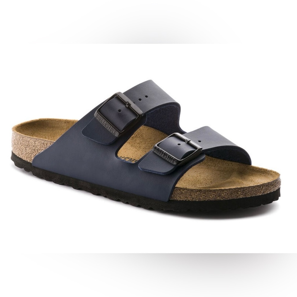 NWT Birkenstock Arizona Blue Birko-Flor Sandals